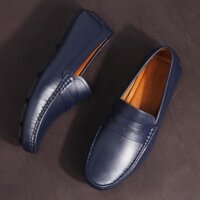Giày Mọi Nam MICHILUX Penny Moccasin CIEMS Da Bò Thật Màu Navy