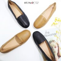 Giày mọi nữ - Giày búp bê nữ HT.NEO da bò thật ,kiểu dáng đơn giản ,sang trọng ,đi êm ,mềm thoải mái GM01