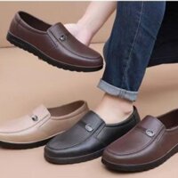 Giày Mùa Thu Giày Đế Mềm Nhựa Giày Nam Chống Trơn Trượt Ống Ngắn 12.27