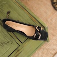 Giày mũi vuông da mềm - Bunny Shoes (K416) -kjB(as