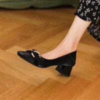 Giày mũi vuông da mềm - Bunny Shoes (K416) -hjg78