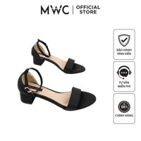 Giày MWC 3957 - Giày Sandal Cao Gót Đế Vuông 3cm, Giày Cao Gót Quai Ngang Đế Vuông 3cm Thời Trang