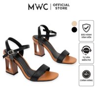 Giày MWC 4325 - Giày Cao Gót Đế Vuông 7CM Quai Ngang j