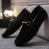 Giày Nam Anh Quốc Da Đế Mềm Nam Loafers Giày Đậu Hà Lan Nam Đế Dày Mùa Hè Tinh Thần Guy Trang Trọng Phù Hợp Với Chống