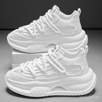 Giày nam Black Warrior, giày thể thao tăng chiều cao mùa thu, giày bố cao cấp 2024, giày thể thao đa năng đế dày QBMG