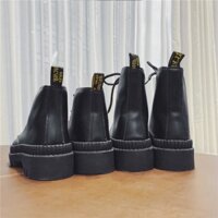 Giày nam bốt da cổ cao dr martens, Giầy Boots phong cách Ulzzang phiên bản Martin khóa Zip - 6Cm tăng chiều cao Full Box