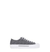 Giày Nam Burberry Monogram Print Cotton Sneakers 'Black White'