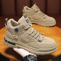 Giày Nam Cao Cổ Da Lộn Kiểu Dáng Trẻ Trung Khỏe Khoắn Cá Tính Sneaker Đế Bằng Shoes Jean Nhung Đồng