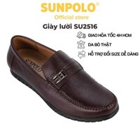 Giày nam Da bò cao cấp SUNPOLO giày đi tiệc, công sở MU2516