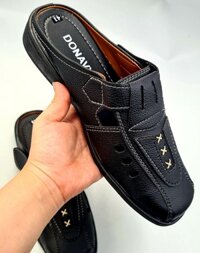 GIÀY NAM DA BÒ,QUAI CÓ LỖ THOÁNG KHÍ VÀ ĐƯỜNG VIỀN ĐẸP MẮT - 43 - Đen