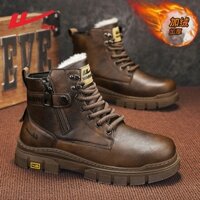 Giày Nam Da Cao Cổ Warrior M200 Chính Hãng - Lót Lông Cao Cấp