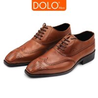 Giày Nam Da Công Sở Dập Vân Chất Liệu Da Bò Nappa Sang Trọng Quý Phái XGD13 DOLOMen - Bảo Hành 6 Tháng