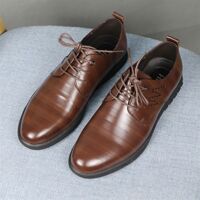 Giày nam da thật HLA - Màu nâu