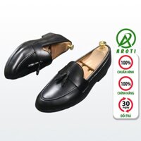 Giầy Nam Đẹp AROTI Dáng Tây Lười Chất Da Đẹp Cao Cấp,Đế Khâu Cực Bền Form Mọi Công Sở Sang Trọng Màu Đen-M573 sp3