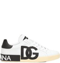 Giày Nam Dolce & Gabbana Calfskin Nappa Portofino Sneakers With DG Logo Print 'Multicolor'