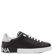 Giày Nam Dolce & Gabbana Calfskin Nappa Portofino Sneakers 'Black'