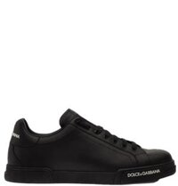 Giày Nam Dolce & Gabbana Calfskin Nappa Portofino Sneakers 'Black'