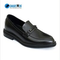 giày nam freeship Giày lười công sở SMARTMEN tăng chiều cao màu đen GL-12Đ