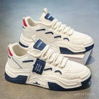 Giày nam Giày bố Giày nam đế dày mẫu mới Giày thể thao học sinh trung học cơ sở thể thao màu trắng trắng Huệ Châu phù hợp