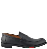 Giày Nam Gucci Leather Loafers Slip On 'Black'