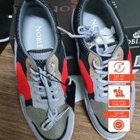 Giày Nam Hiệu Noblesse Chất Da Bò Xịn Mẫu Phối Xám Sang Trọng Đầy Đủ Hộp Size 40