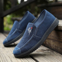 Giày Nam Mới Thoáng Khí Giày Vải Nam Giày Vải Slip-On Giày Lười