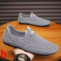 Giày Nam Mùa Hè Thoáng Khí 2024 Phong Cách Mới Hợp Thời Trang Lưới Một Cánh Đậu Hà Lan Giày Nam Mỏng Điều Hòa Không Khí Giày