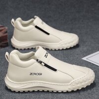 Giày Nam Mùa Xuân Phong Cách Mới Thoáng Khí Slip-On Giày Trắng Nam Chống Trơn Trượt Thể Thao Chống Mài Mòn Giày Thể Thao Thông Thường Giày Bảo Hộ Lao Động Nam