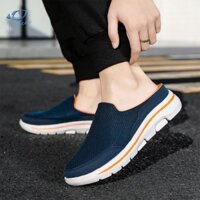 Giày nam Mules Giày thể thao trượt thoáng khí có hỗ trợ vòm Trượt mũi kín [Fanicas.vn]