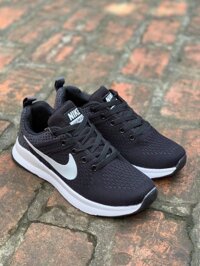 Giày  Nam Nike Air Max đen xám logo trắng