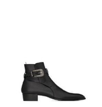 Giày Nam Saint Laurent Wyatt Jodhpur Boots In Smooth Leather 'Noir'