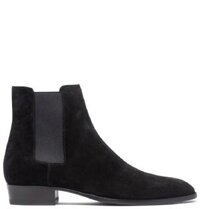 Giày Nam Saint Laurent Wyatt Chelsea Boots In Suede 'Black'