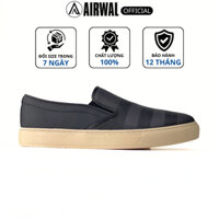 Giày nam slip on , giày lười nam boy phố B101 airwalk_official_store da dập vân thời trang, đế cao su đúc nguyên khối