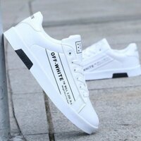 Giày nam sneaker thể thao màu trắng đẹp giá rẻ cho học sinh