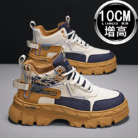 Giày nam tăng chiều cao bên trong mẫu mới mùa thu 10cm Giày Martin cổ cao kiểu Anh Giày tăng chiều cao nam vô hình giày thể thao/10.22