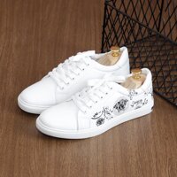 Giày nam trắng - giày thể thao nam VS hoa lá chất phát ngất - giày nam sneaker giay the thao giay nam giay nam the thao giay nam gia re giay nam cong so - Sudoo