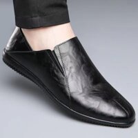 Giày nam Yanxi Q618 - Giày da microfiber trượt nam mới của Ôn Châu, đang tuyển đại lý