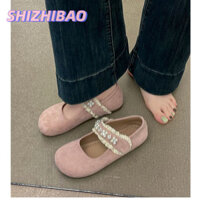 Giày Ngọc Trai Mary Jane Nữ Mùa Hè Mới Tính Khí Magic Stick Giày