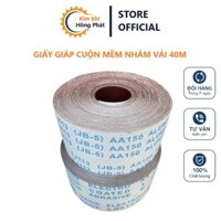 Giấy nhám vải, Giấy nhám băng, Giấy giáp mềm Giá 1 cuộn 40m, Bản rộng 10 cm, giấy trà nhám thạch cao, gỗ