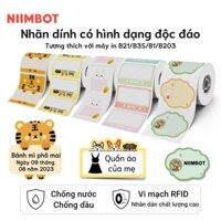 Giấy nhãn màu NIIMBOT B1/B21/B203/B3S chống thấm nước DIY in thông tin cho hộ gia đình