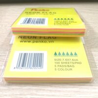 Giấy nhớ PENKO 3x3 - Kích thước 76 x 76mm - 5 màu quang