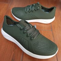 GIÀY NHỰA CROCS LITERIDE PACER CHO NAM VÀ NỮ MÀU XANH RÊU, FULL BOX