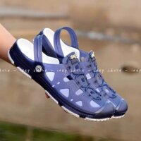 Giày nhựa đi mưa đan chéo nam GL019 - Dép sục bít mũi siêu bền siêu nhẹ đi biển thời tranh chống nước