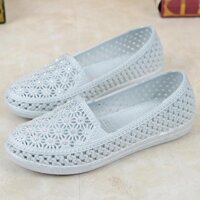 Giày nhựa đi mưa, đi biển - Chất liệu siêu nhẹ - GN10 - GN10-Xanh hoa nhỏ - 36