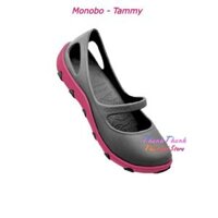 Giày nhựa đúc 2 lớp Thái Lan đi mưa MONOBO - TAMMY - Hồng Xám Đậm - 6