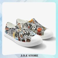 Giày nhựa lỗ nam nữ đi mưa đi biển Urban Footprint - Hoạ tiết Đầu lâu