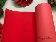 Giấy nhung đỏ gấp quạt 55*80cm (có nếp gấp sẵn)