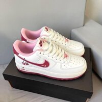 Giày _Nike Air Force 1 low Valentine Day White Pink, Giày AF1 Trắng Đỏ Siêu Hot 2023, Full Box Bill