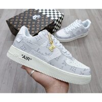 Giày _Nike Air Force 1 Lv xám, giày AF1 xám đế Air bản cao cấp full box bill phụ kiện