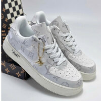 Giày _Nike Air Force 1 Lv xám, giày AF1 xám đế Air bản cao cấp full box bill phụ kiện